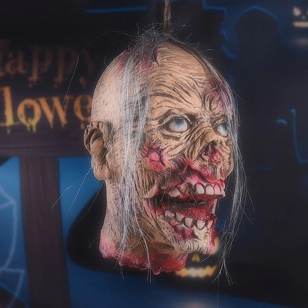 اللاتكس الجلد عالية الجودة هالوين وهمية رئيس منزل مسكون الدعامة وعرة معلقة جثة الديكور للديكور الداخلي