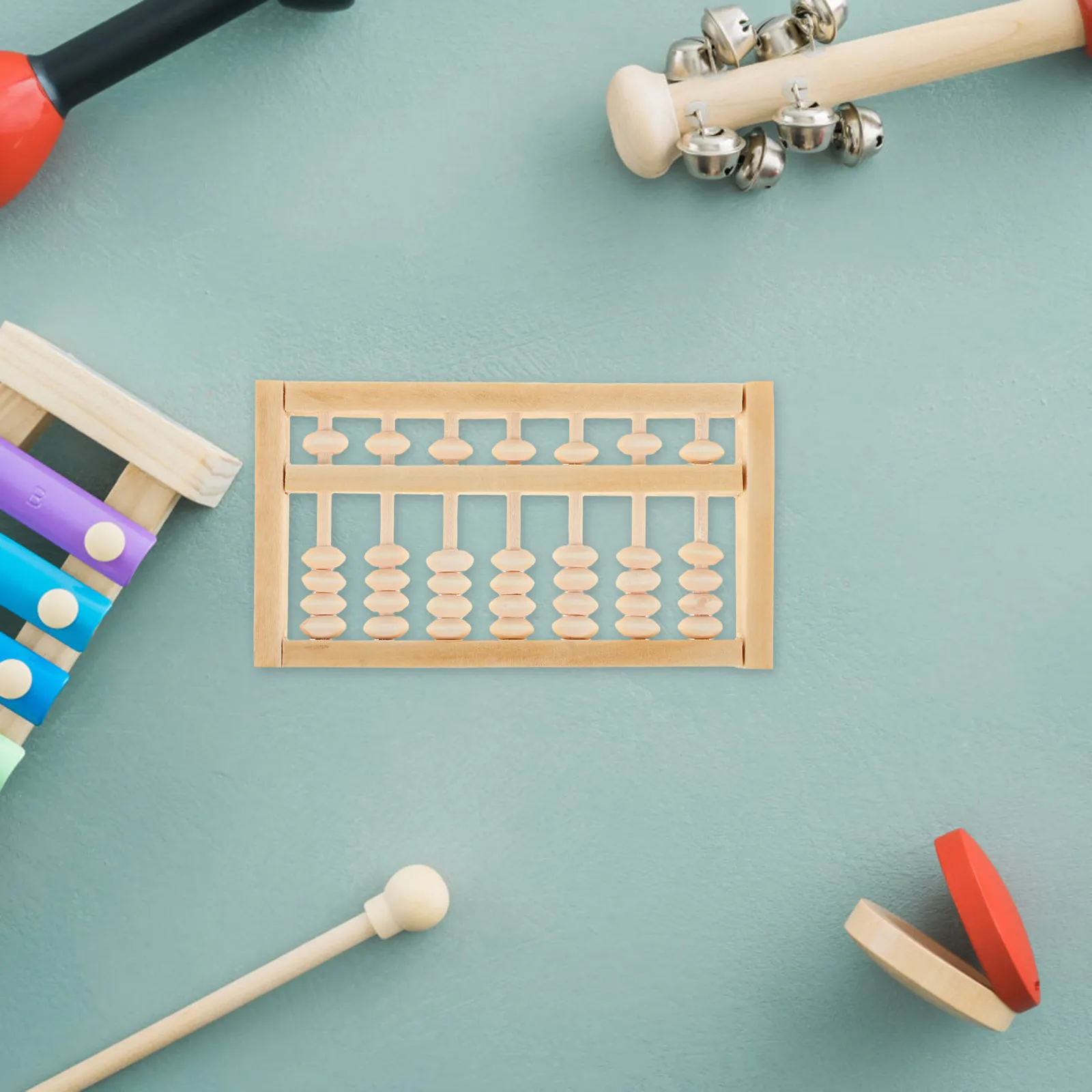 

1pcs Mini Wooden Abacus For Kids Adults Small Chinese Calculator Vintage Math Learning Tool Beads Counting Educational