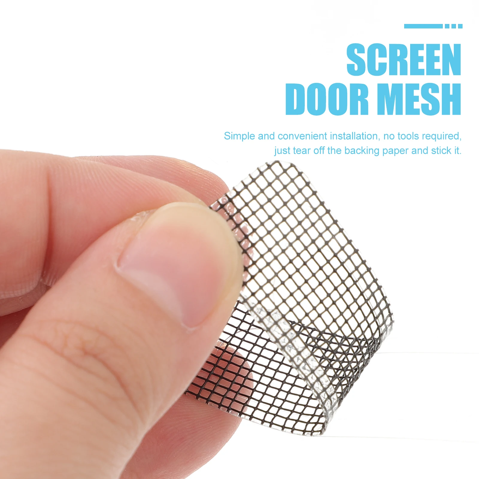 

25Pcs Fly Window Screen Mesh Patch Strong Adhesive PVC Material Insect Proof Long Lasting Easy to Apply Screen Door Mesh