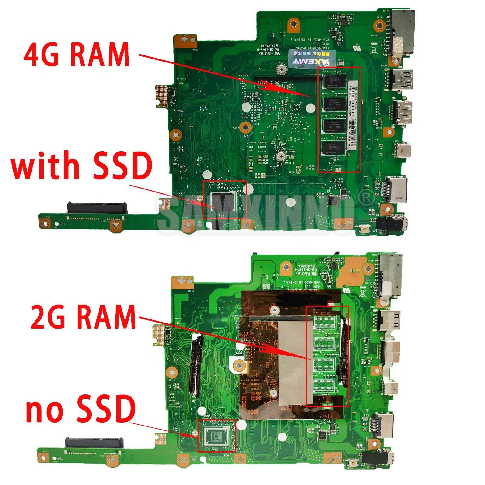 Imagem -02 - Placa-mãe para Notebook com 2gb 4gb de Ram N3350 N4200 Cpu para Asus E402n E502n E502n R417n R416n E402na E502na