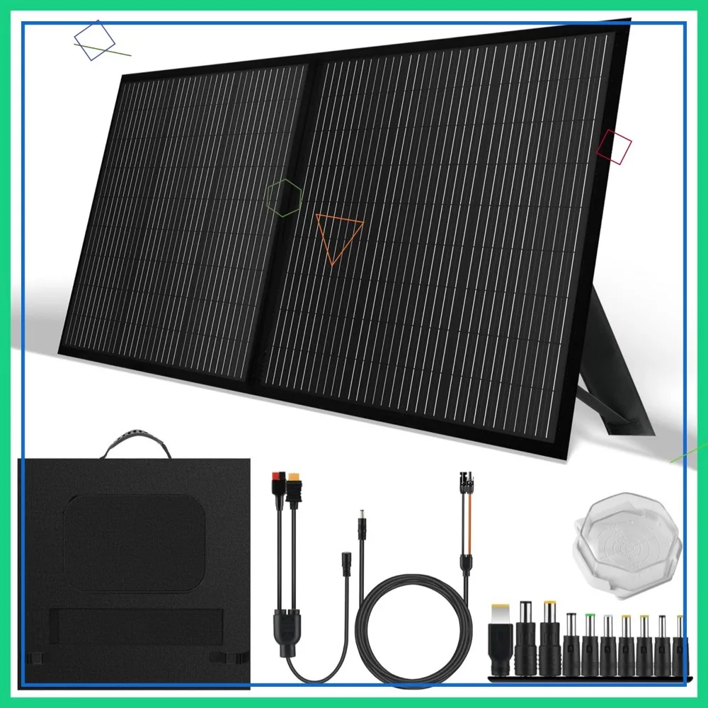 

100W Foldable Solar Panel with IP65 Waterproof Design for Power Stations, Camping, and RVs