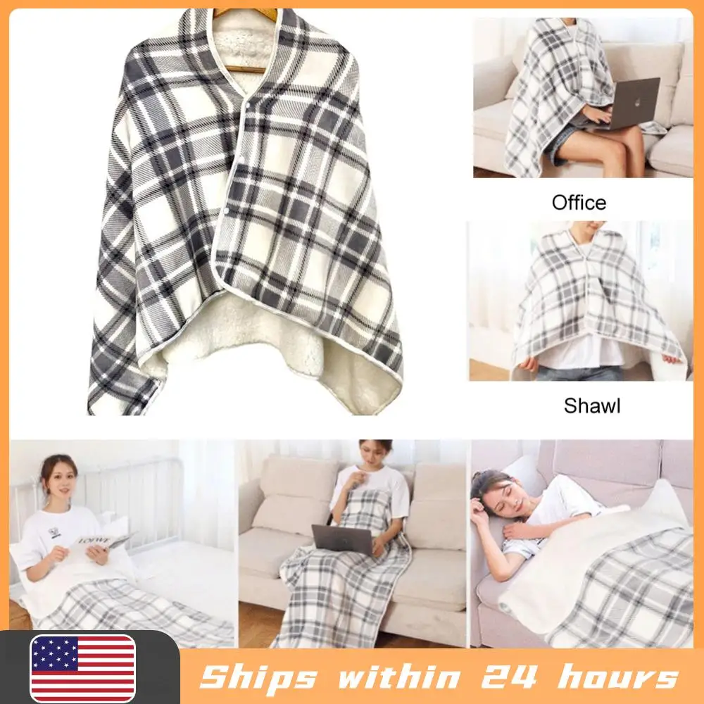 

Многофункциональное электрическое одеяло-плед для дома и улицы, мягкая защита от холода, электрический матрас-ковер с 3 режимами нагрева