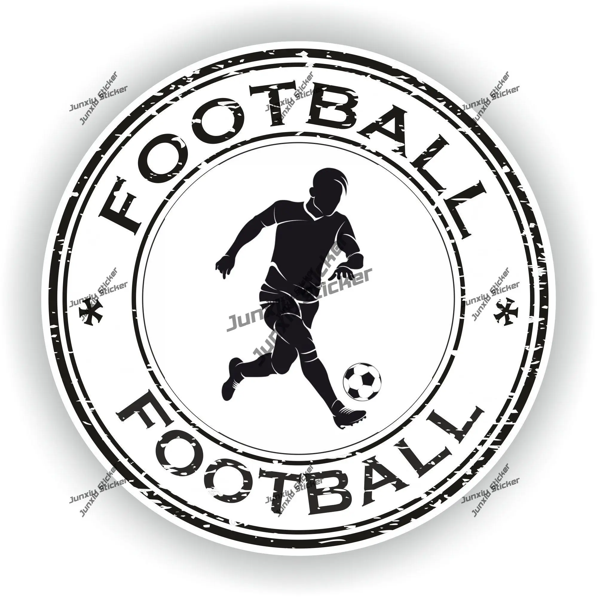 Football Sticker Sports Decal Seal Round Sticker Waterproof Anti Scratch Exterior Decal Accessories Cover Scratches Decoration