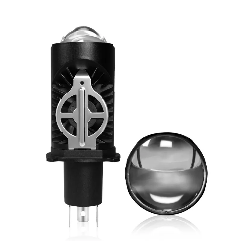 

50 Вт 6000K H4 Bi-LED линзы-проекторы для автомобильных фар, лампы ближнего и дальнего света, 12В, комплект для дооснащения