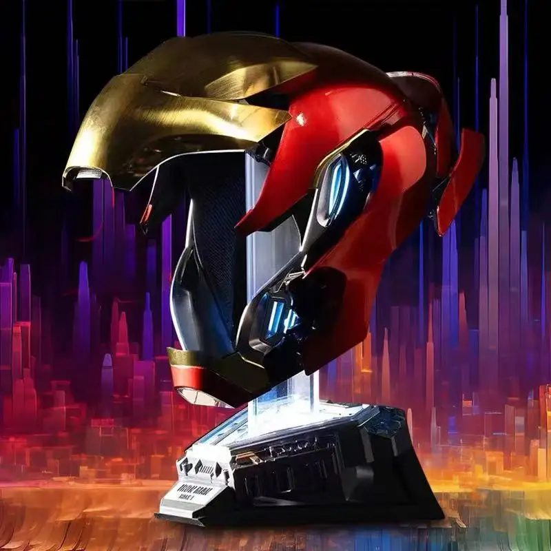Gorący Iron Man MK50 Noszony Hełm Figurka Transformacja Głosowa Animacja Marvel Model Zabawka Prezent