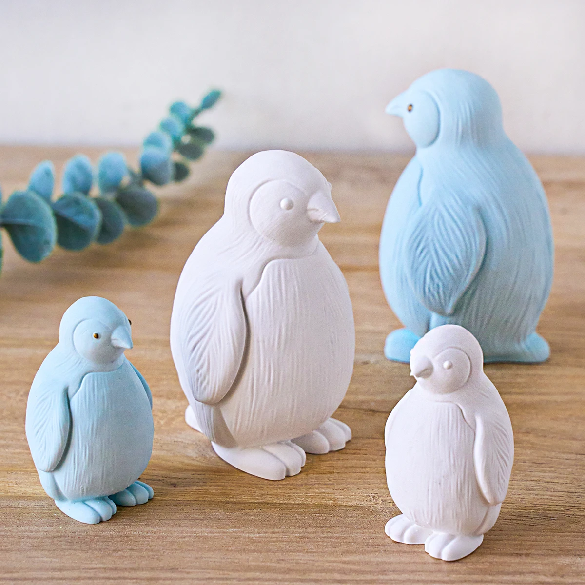 3D Pinguin Silikonform DIY Aromatherapie Kerze Seife Zement Gips Ornament Form Aquarium Deko Weihnachten Handgemachtes Geschenk Werkzeuge