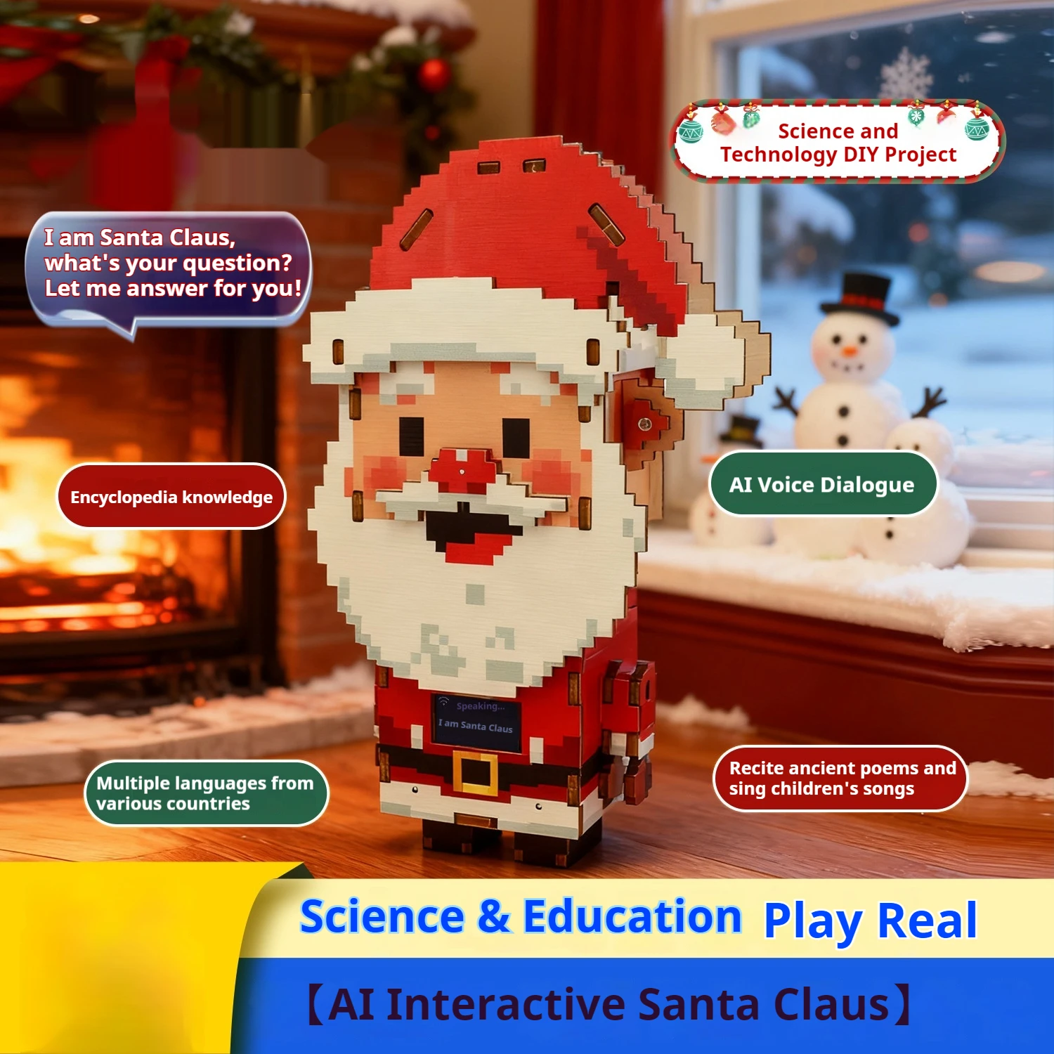 Interactive AI Smart Robot Toy DIY Handmade Material Kit For Children Educational Frontiers Christmas Gift