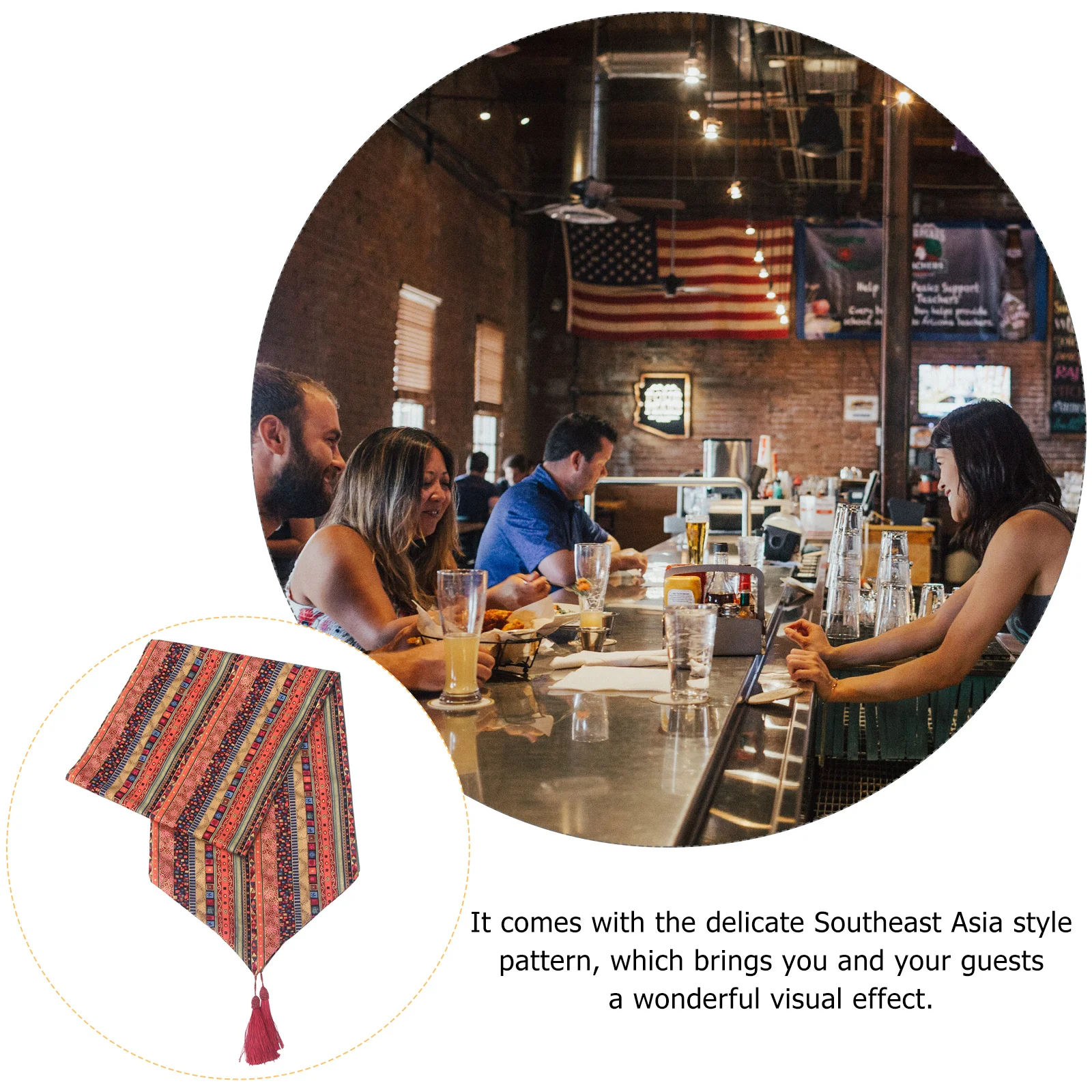 

1pc American Style Table Runner Cotton Linen Decorative Tablecloth For Home Restaurant Bar Party Southeast Design Table Cover