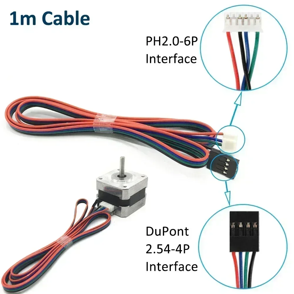 Nema17 Stepper Motor 42 Motor 4-Lead 0.28Nm/0.42/0.56Nm/0.7Nm 1.8 Degree for Diy 3D Printer Scanner Wheeled Robot Drive