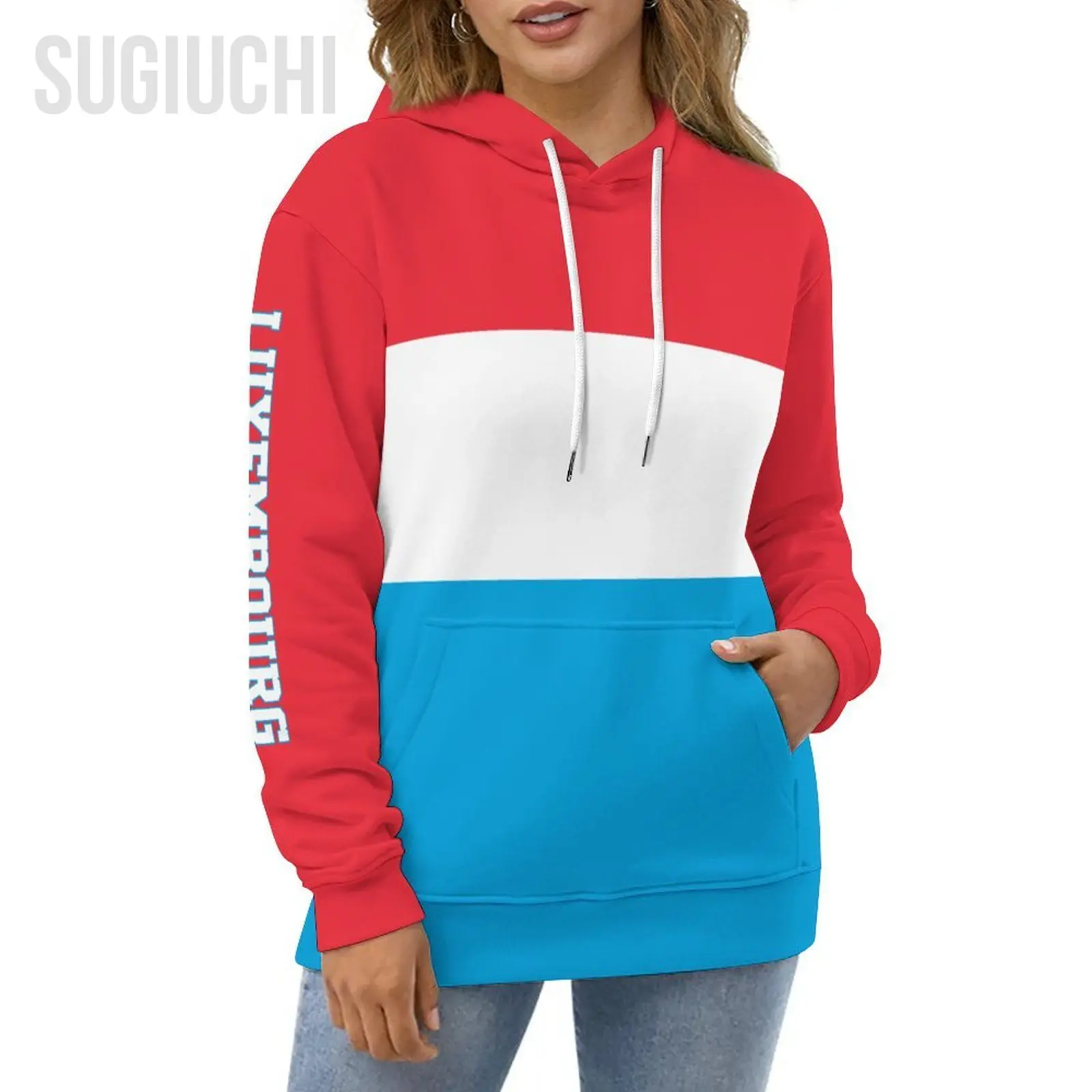 Unisex 3D Hoodie Luxembourg Flag Men Women Polyester Harajuku Sweatshirt Pullover Hoodies Casual Cool