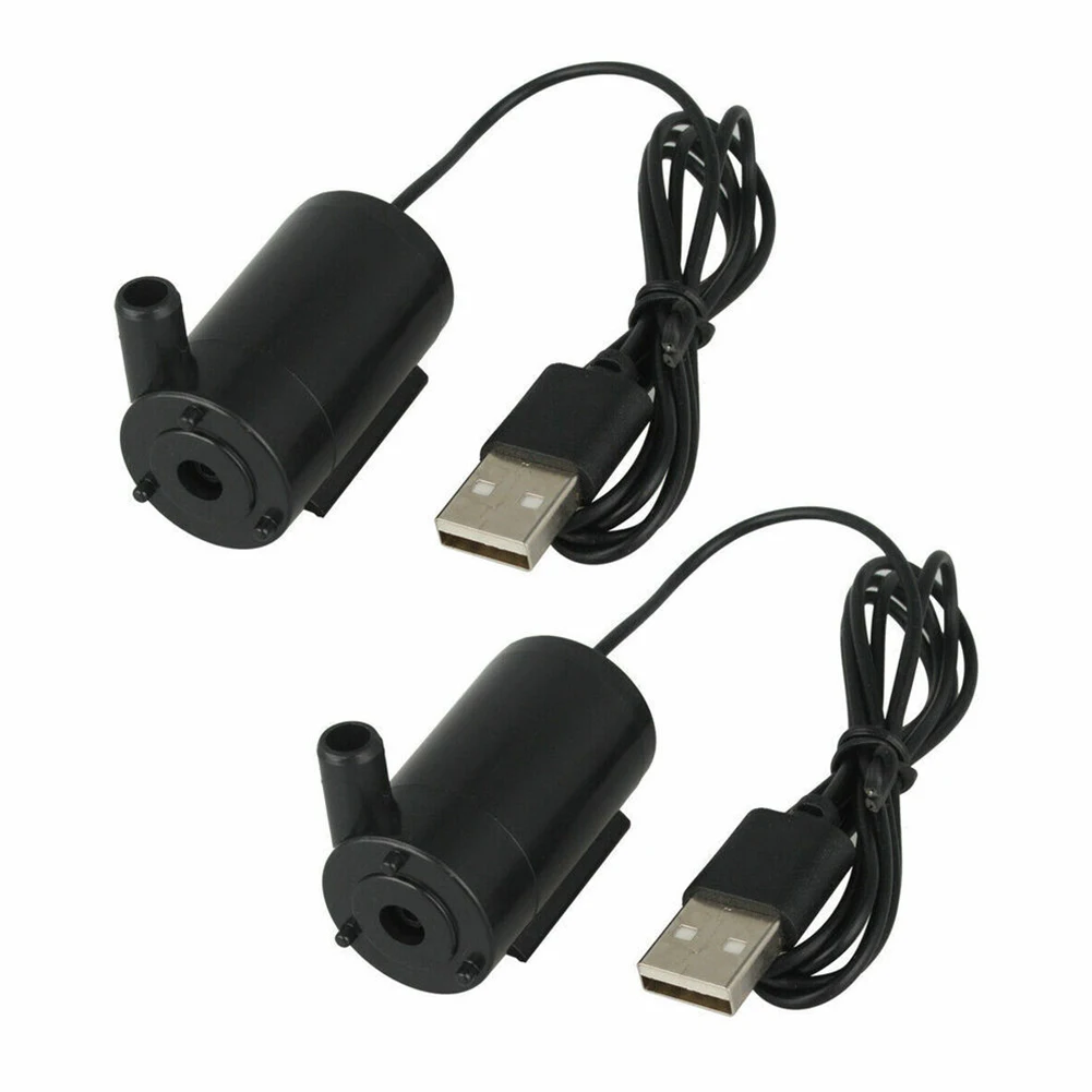 2x Submersible Water Pump USB Powered for Mini Aquarium Fountain and Fish Tank Pumping with Low Noise and Efficient Performance
