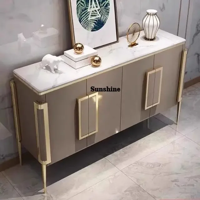 

Light luxury entrance cabinet Modern simple American side cabinet FT