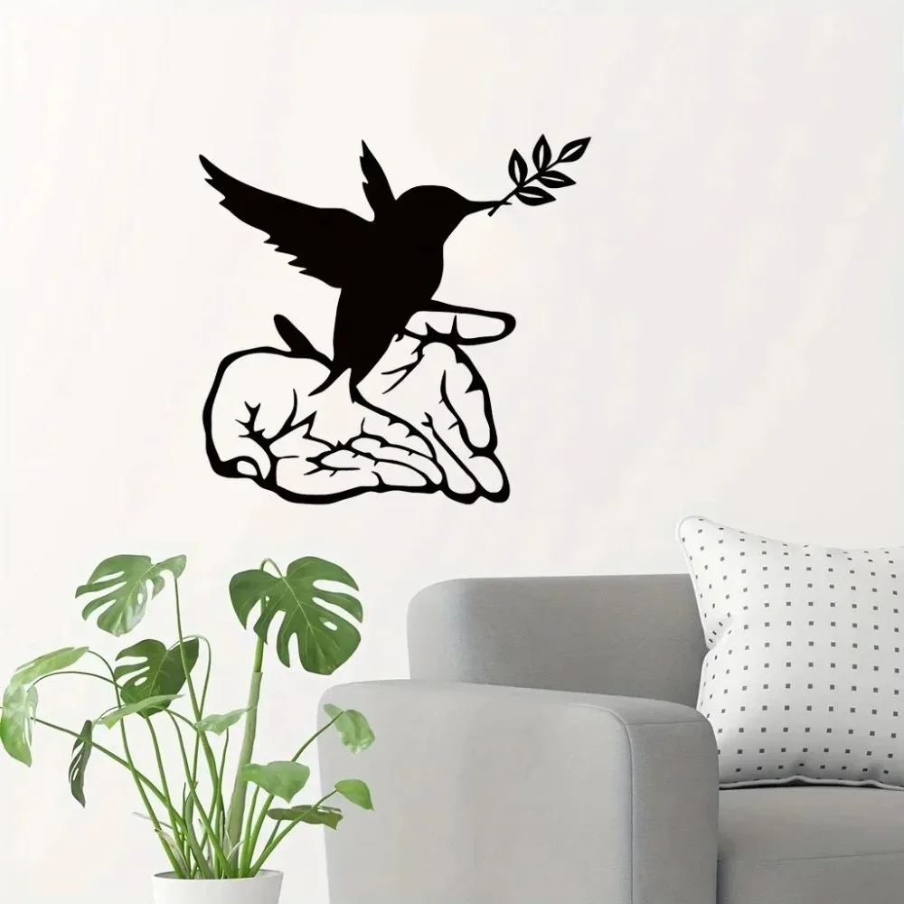 Brand Bird Sign Wall Plaque Iron Art Peace Freedom Decor Adorn Your Walls With This Lovely Home Room Hanging Ornament