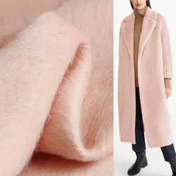 Redraspberry Skin Pink Double-Side Alpaca Wool Fabric Garment Materials Winter Women Coat DIY Sewing Clothes Tailor Freeshipping