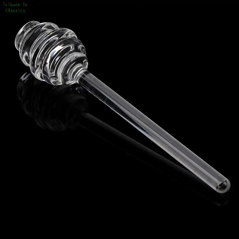 1PC 15cm Glass Honey Dipper Stick Syrup Dispenser Glass Honey Spoon Stick For Honey Jar Kitchen Accessories