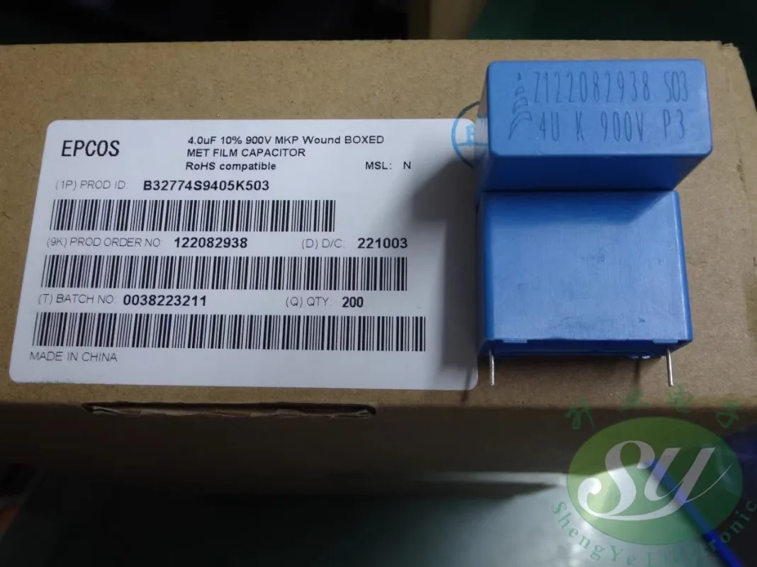 

EPCOS 4.0uf/900v 4uf 4u0 405 New 28MM film capacitor B32774S9405K503