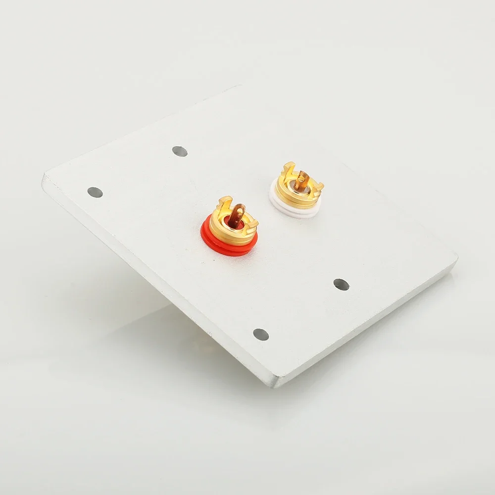 Hi-end home theater banhado a ouro 2 vias tomada rca de parede hifi rca jack tomada audiophile rca na parede