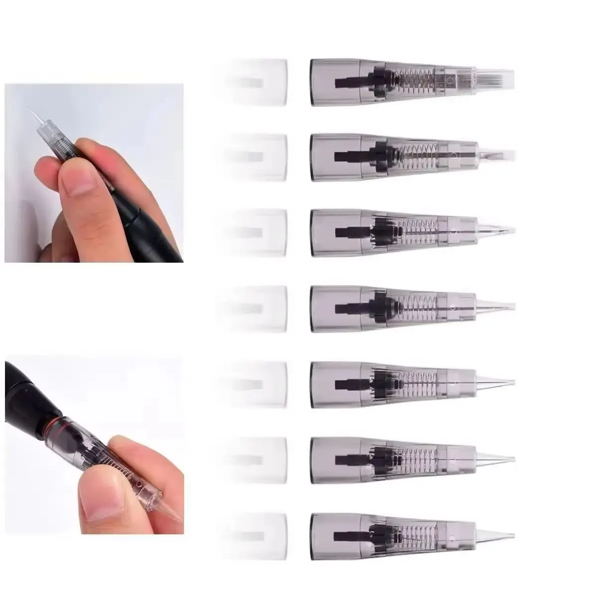 10/50/100pcs Tattoo Needles Cartridges Anesthetic Free Permanent Eyebrow Lips Microblading Embroidery Machine Makeup Needles