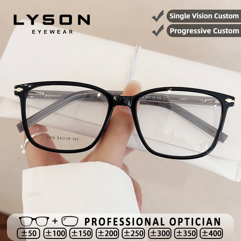 

LYSON повседневный стиль прямоугольные очки для чтения TR90 женские высококачественные оптические очки для близорукости анти-синий свет очки для дальнозоркости
