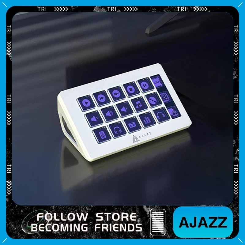 Ajazz AKP153 Multifunctional Console Panel Desktop Assistant Mini Keyboard Intelligent Display Screen Programming Gamecontroller