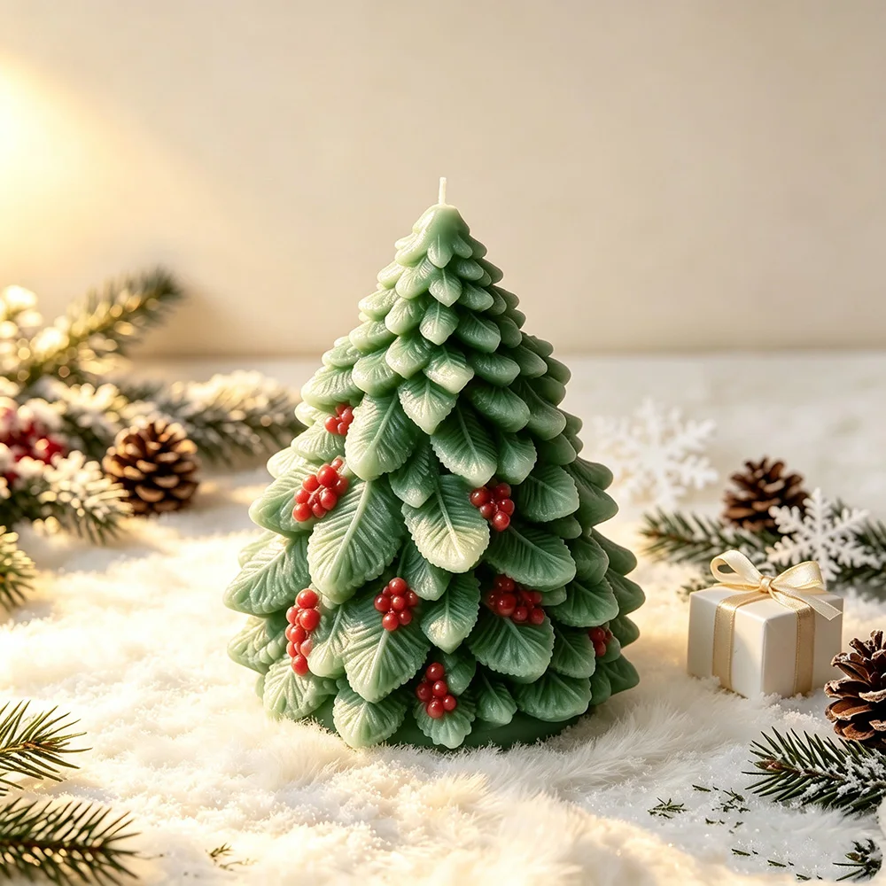 Silikonform „Heilige Familie mit drei Bäumen“, Weihnachtsbaum-Silikonform für Kerzen und Gips, Heimdekoration, Geschenk – Detail 3