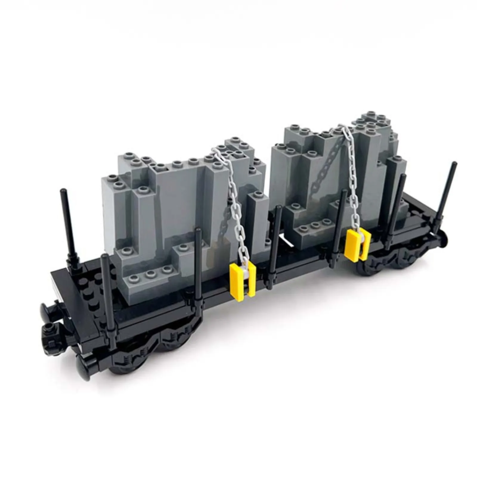 

Creative Small Building Blocks German Freight Train Carriages Set - Stone/Coal/Low-bed Cars DIY Toy