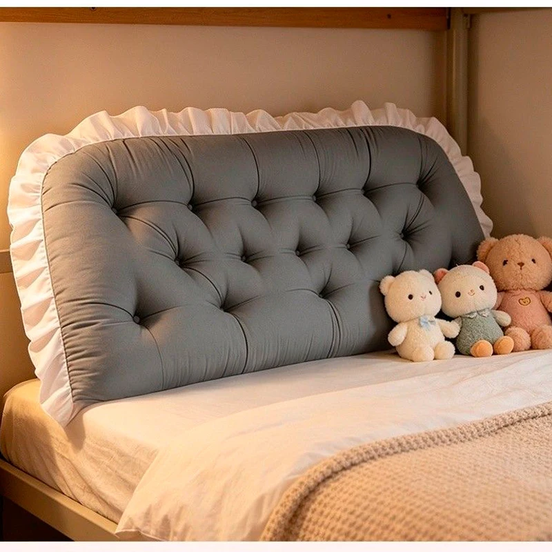 Soft Rolled Edge Modern Decoration Kids Upholstered Headboard, Back Pillow for Sitting Up in Bed, Back Support for Leaning Wall