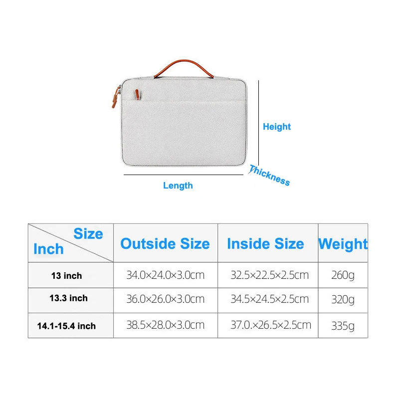 Laptop Bag Shockproof AirBag Case 13/13.3/14.1/15.4 inch Chromebook Cover Funda Pouch For Macbook Neo 13 2026 OnePlus Pad 3 13.2