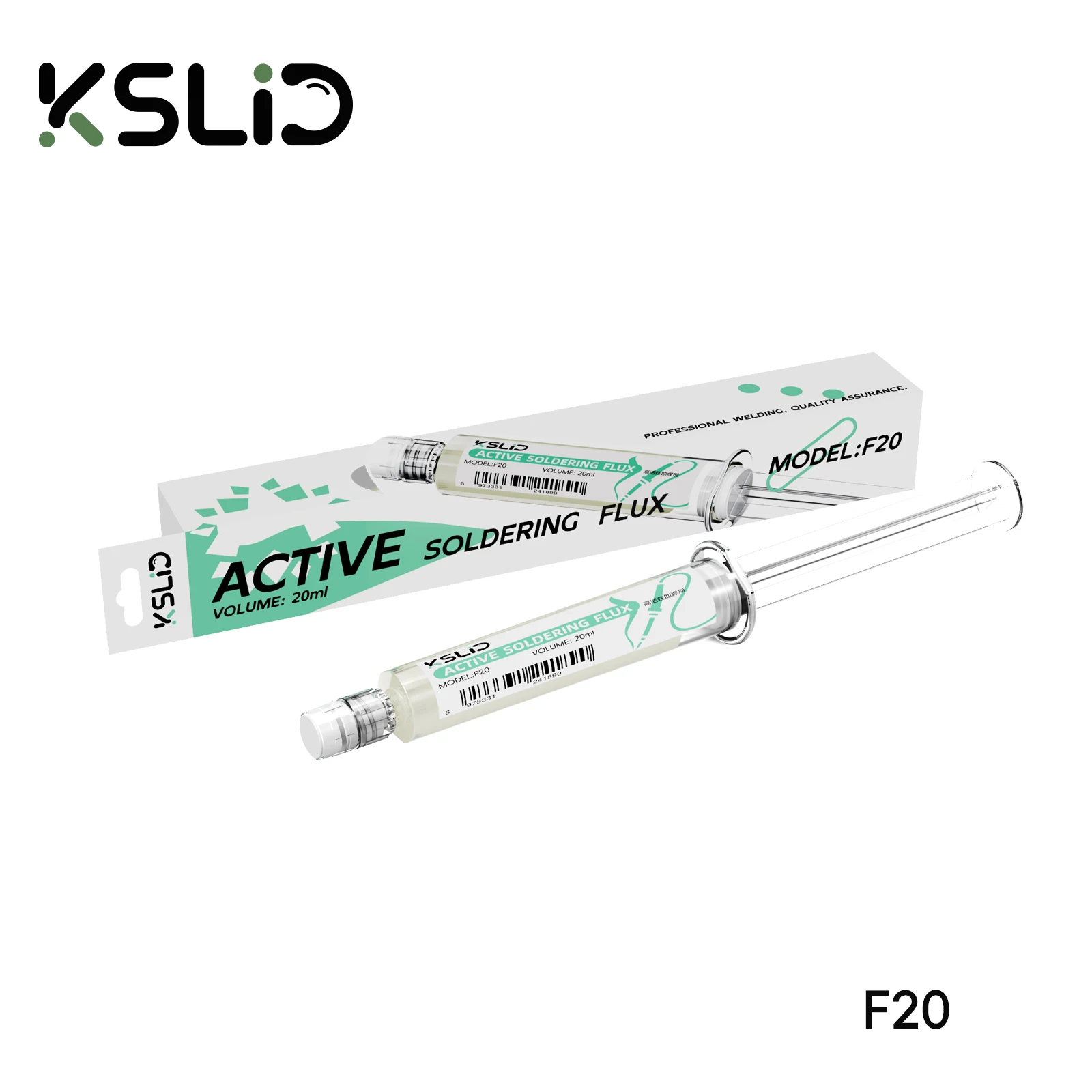 KSLID F20 10CC جودة عالية خالية من الرصاص/خالية من الهالوجين/بدون رائحة/لا تنظيف لحام تدفق للهاتف LED بغا لحام مصلحة الارصاد الجوية PGA PCB إصلاح