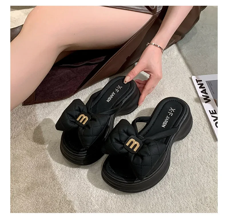 2026 Sommer Neue Mode Damenschuhe Pantoletten Bequeme Plateau-Schuhe Hohe Absätze Freizeit Blumen Outdoor Strand Pantoffeln für Frauen – Detail 33