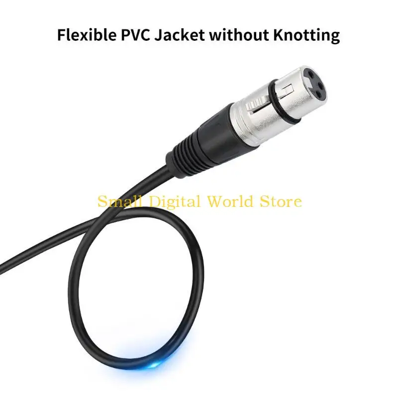 77UB 3.5mm to XLRs Female 1/8inch to XLRs Female 3Pin Microphones Cable Cord