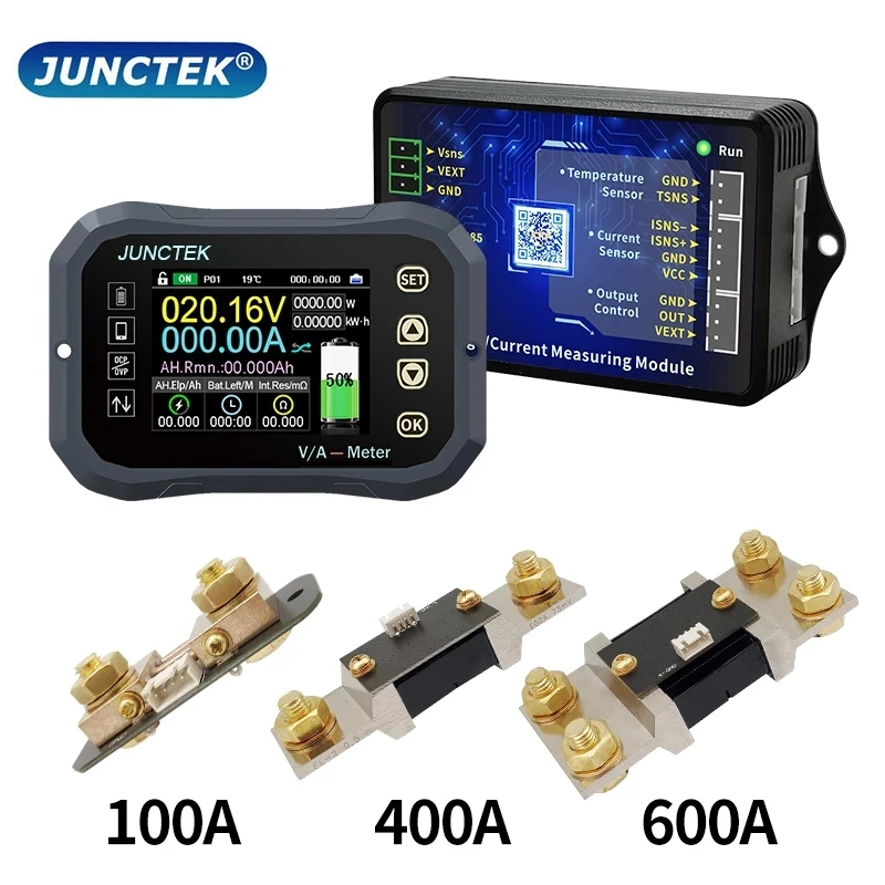 

Battery Monitor Bluetooth KG140F DC 0-120V 100A 400A Battery Tester Voltage Current VA Battery Coulomb Meter Capacity Indicator