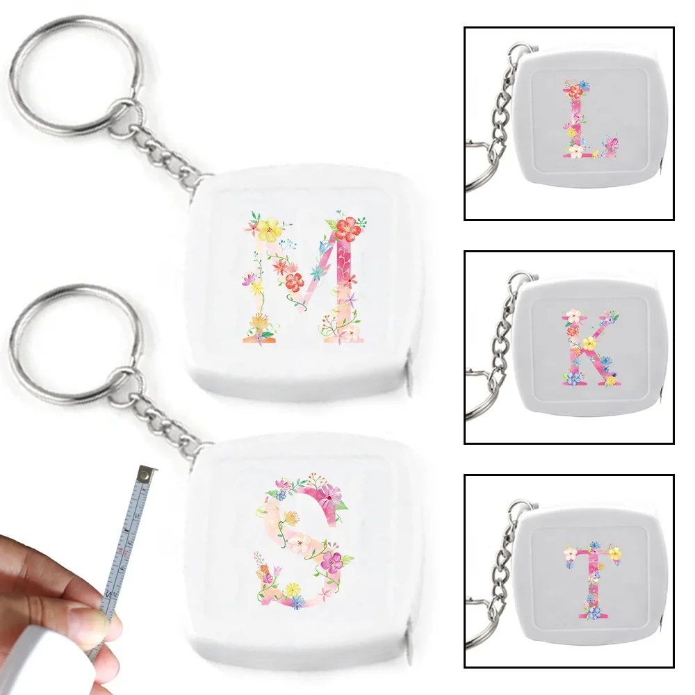 

2m Portable Retractable Tape Measure Dual Scale Sewing Measuring tool Precision Measuring Office Supply Pink Letter Pattern