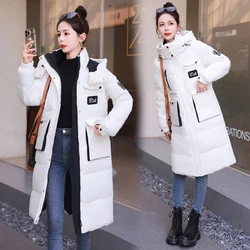 Down Jackets Women's Clothing 2023 New Hooded Parkas Long Thick Warm White Duck Down Coat Female Loose Versatile Casual Outwear