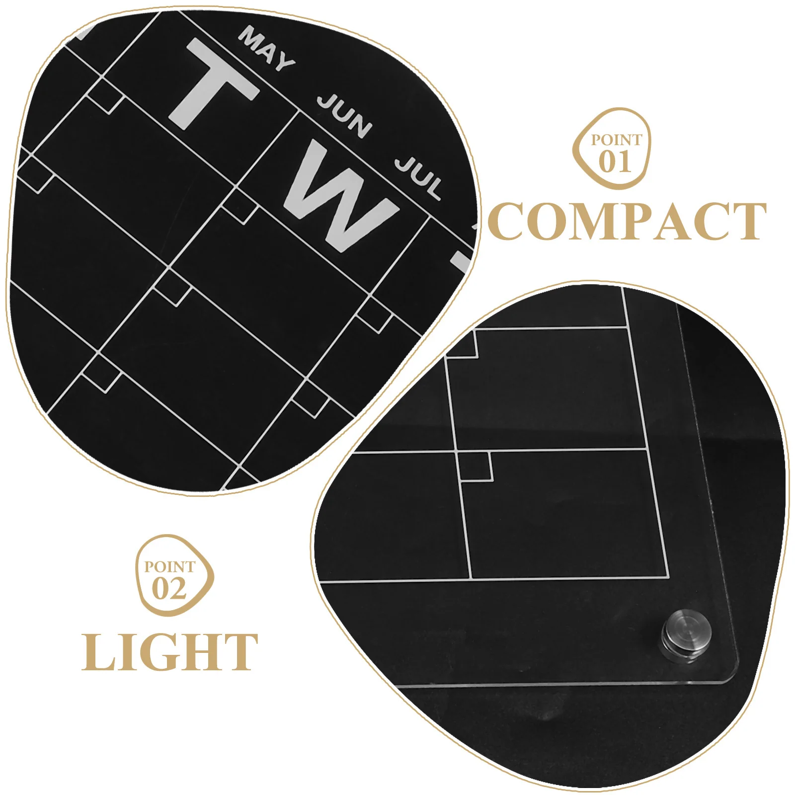 

Acrylic Magnetic Dry Erase Board Transparent Memo Writing Board for Home Office Fridge Weekly Planner Message Organizer