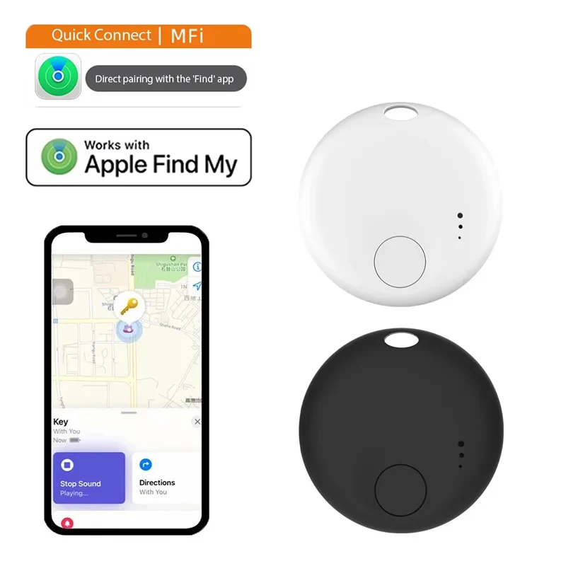 Pracuje z lokalizatorem Apple Find My, lokalizator inteligentny, lokalizator dla dziecka, kluczy, samochodu, pojazdu, lokalizator straconych przedmiotów, żywotność baterii około 365 dni, lokalizator Bluetooth.