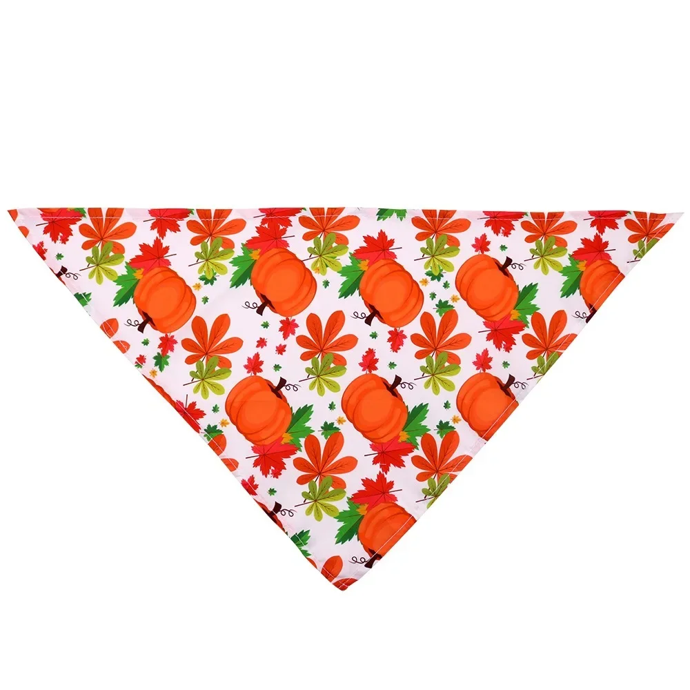 Thanksgiving-Haustier-Bandana für Hunde und Katzen, Kürbis-Ahornblatt-Dreieckstuch, Feiertagsdekoration, Verstellbarer Süßer Herbst-Halstuch – Detail 17