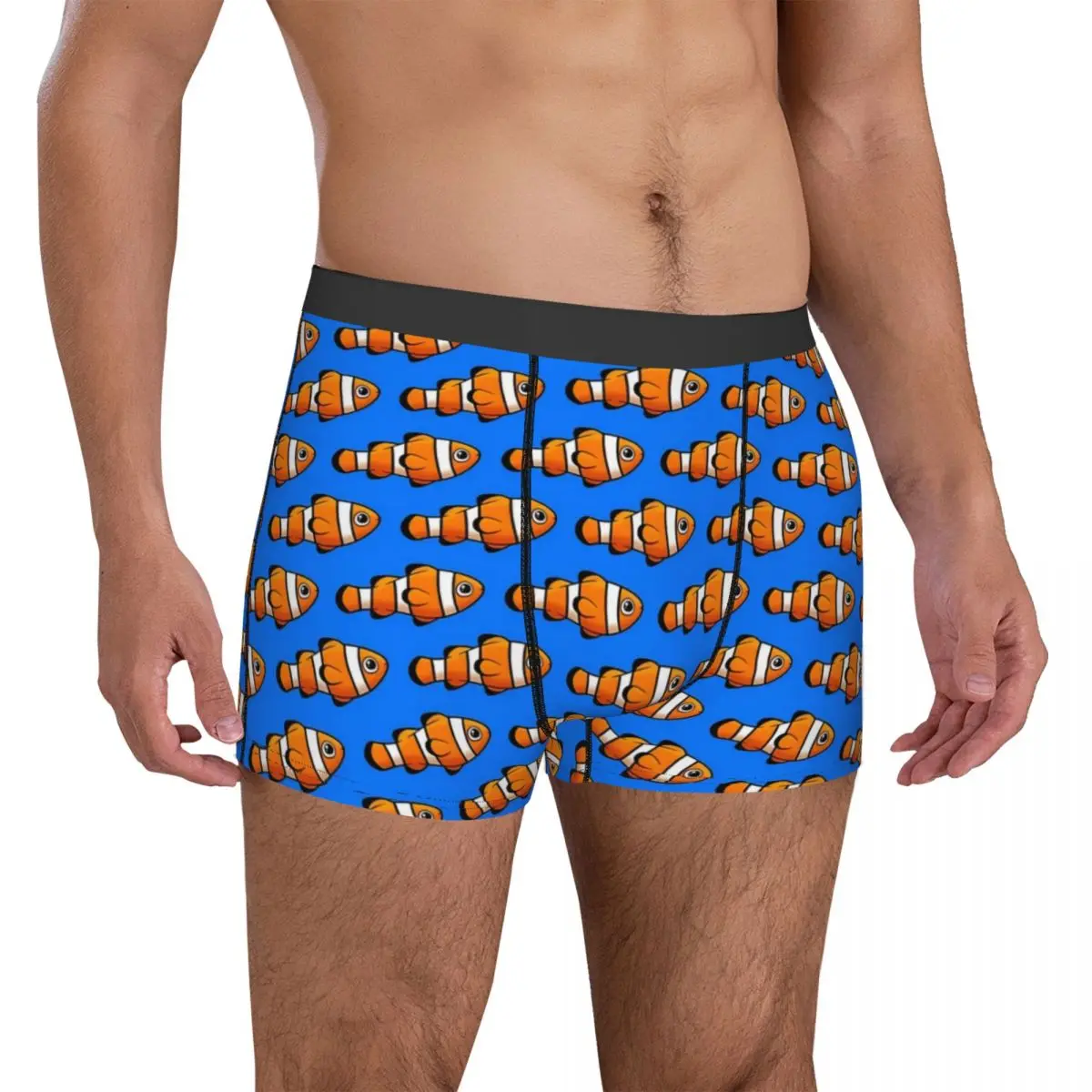 Sea Fish Print Underwear Colorful Animal Breathable Panties Print Shorts Briefs 3D Pouch Males Large Size Boxer Shorts