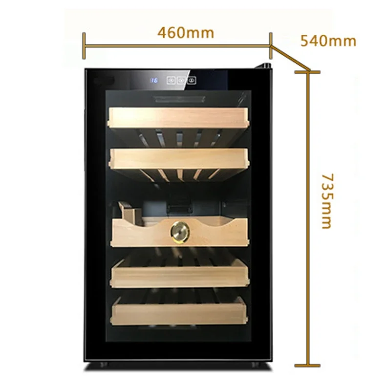 Constant Temperature Moisturizing Small Electronic Cigar Cabinet Smart Home Single Door Solid Wood Cigar Cabinet with Lock