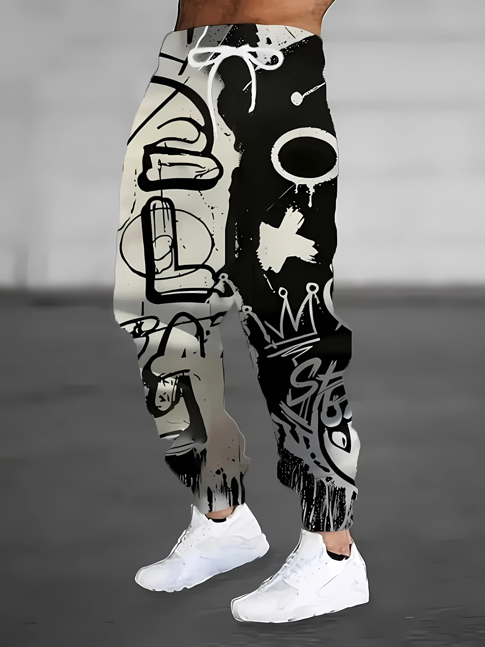 The new men's trousers for Spring and Autumn 2025 are casual fashionable soft and comfortable with 3D pattern printing