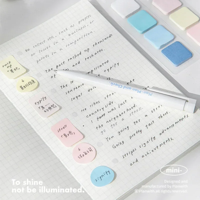 120sheet/set Cute Detachable Sticky Notes Colored Sticky Student NotesStationery Writing Pad Student Supplies