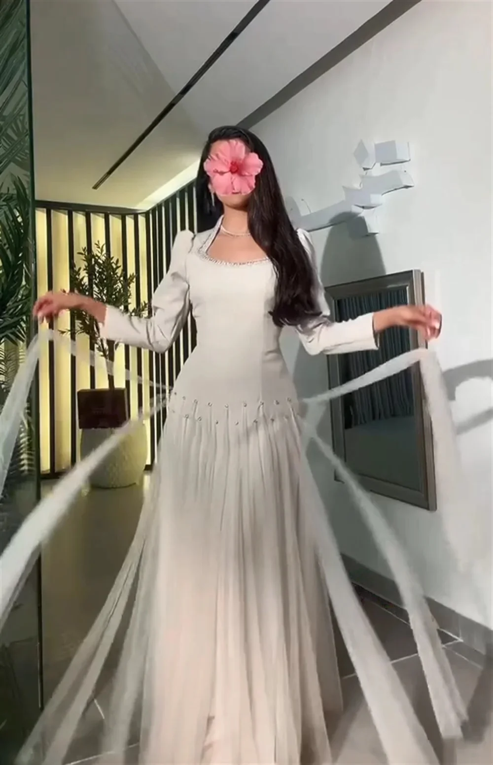 

Женское вечернее платье с длинными рукавами и бисером, на заказ, для особых случаев, выпускное, пастельные тона, унисекс, джерси, ретро, Дубай, Саудовская Аравия, индивидуальный пошив