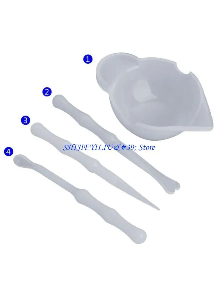 

E21F Silicone Mixing Cup Reusable Pouring Cup Non-stick Silicone Mixing Pouring Cup Jewelry Making Epoxy Resin Casting Mould