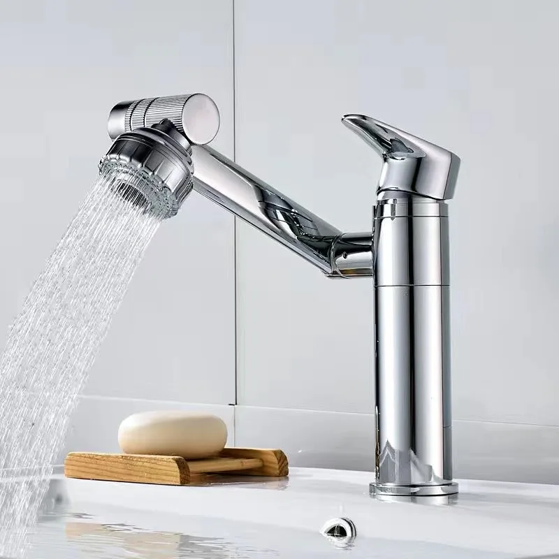 Basin Faucet Modern Bathroom Mixer Tap Black/chrome Wash Basin Faucet Single Handle Hot and Cold Waterfall Faucet