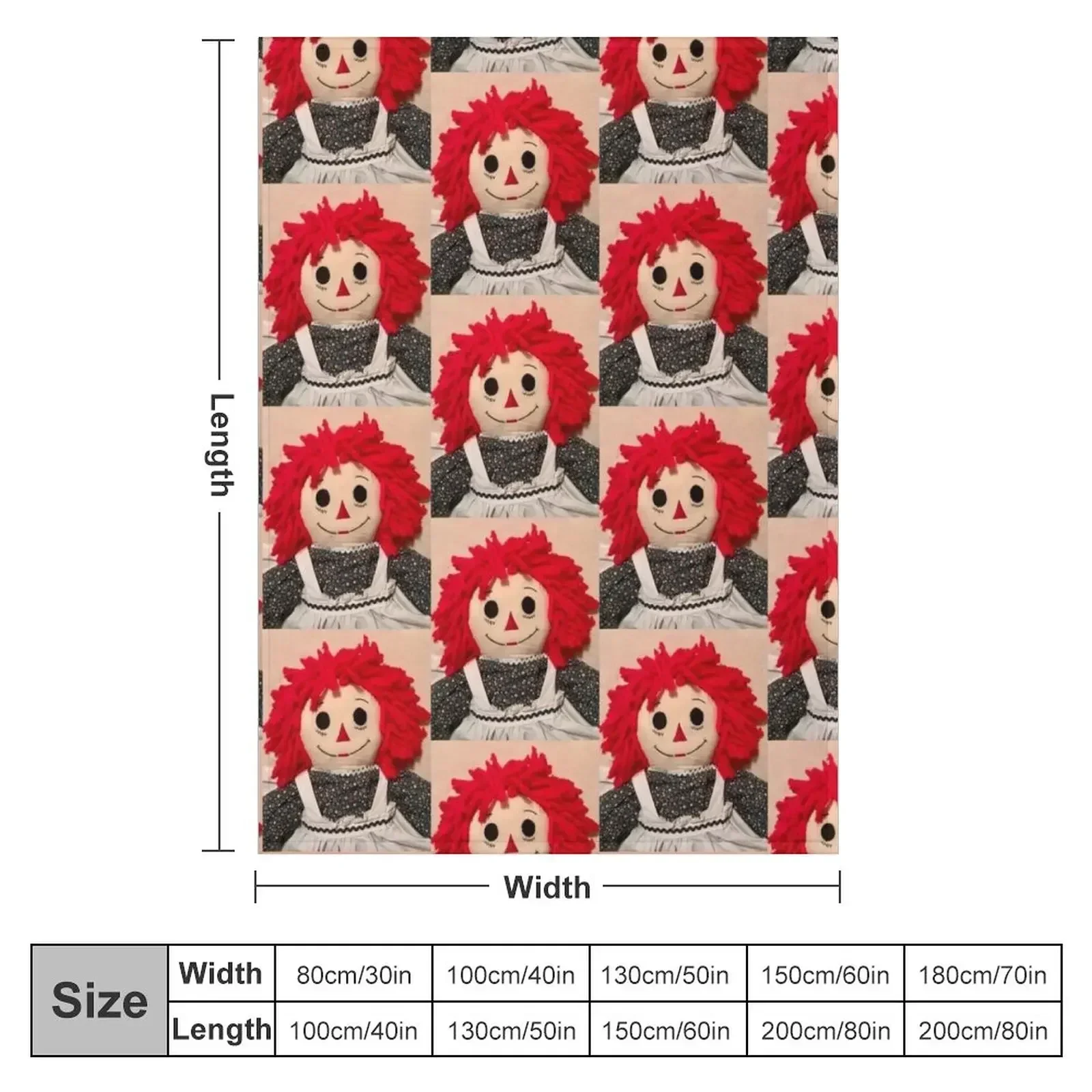 Sweet Raggedy Ann 2 Throw Blanket wednesday Plush Blankets