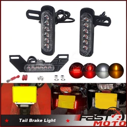 Universal Motorcycle LED B6 License Plate Tail Brake Light Burst Flash Stop Lamp Rear Turn Signal Light Auxiliary Lights Flasher