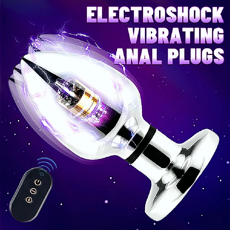 المكونات المعدنية الشرج التحكم عن بعد جهاز تدليك للبروستاتا الكبار لوازم بعقب المكونات هزاز الرجال النساء الجنس لعب صدمة كهربائية تهتز #1