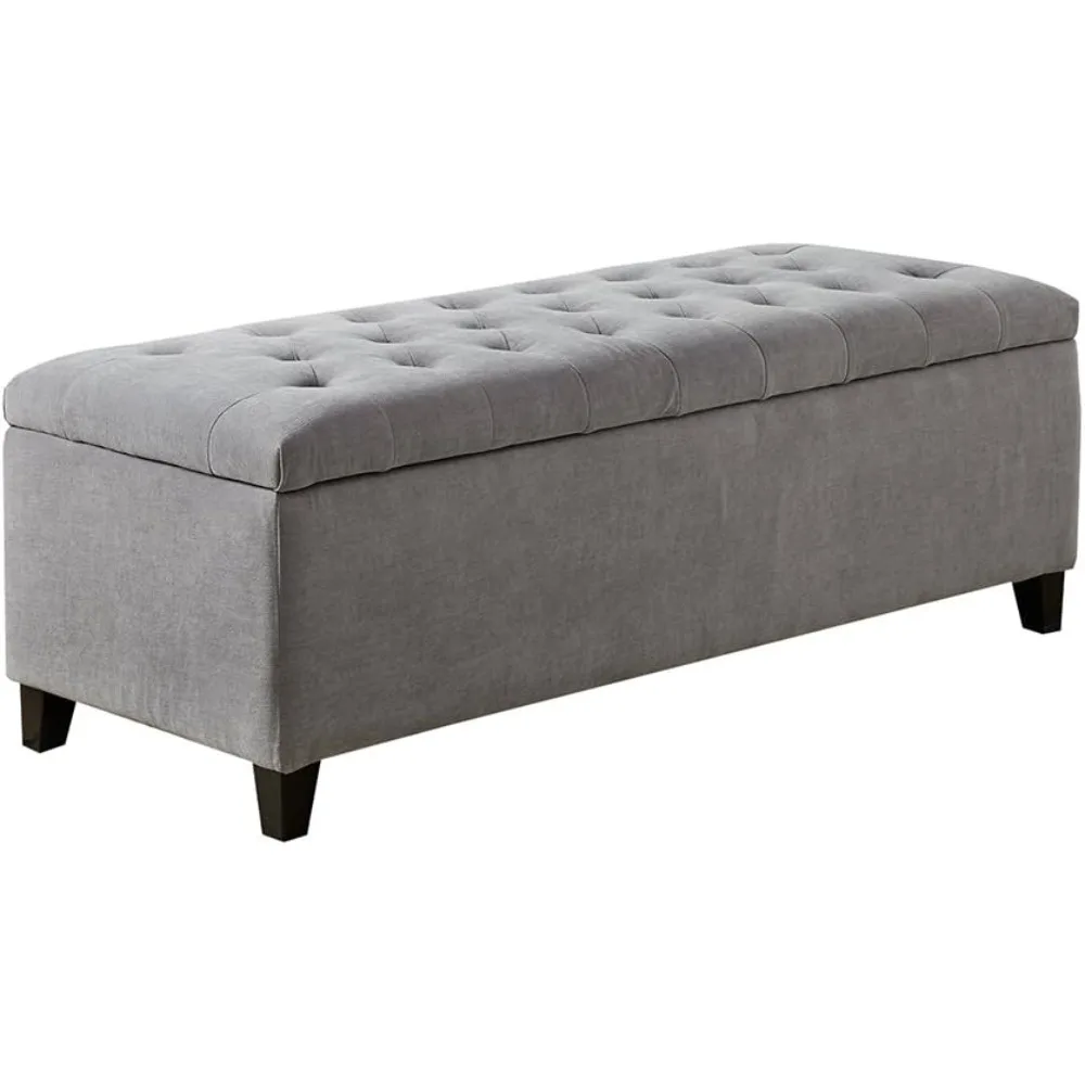 50,3-дюймовая стильная мягкая османская скамейка для хранения пуговиц с обивкой, скамейка в минималистском стиле, современные удобные скамейки для обуви