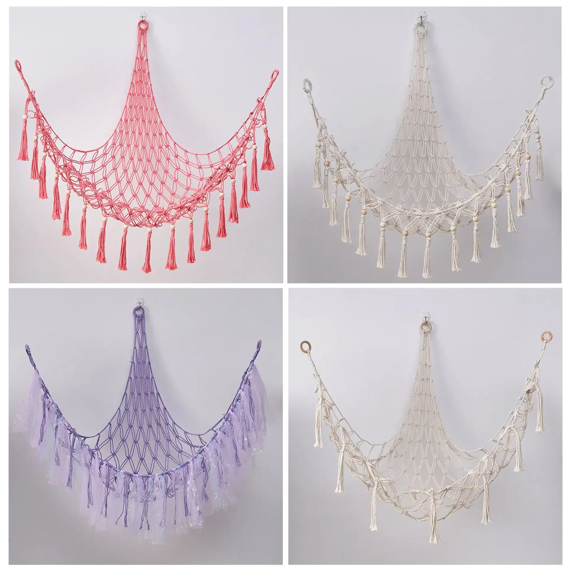 

Kids Bedroom Triangle Toy Net Bag Toy Hammocks Wall Corner Hanging Storage Net Kids Stuffed Mesh Hammock Red Retráctil 접이식 그물