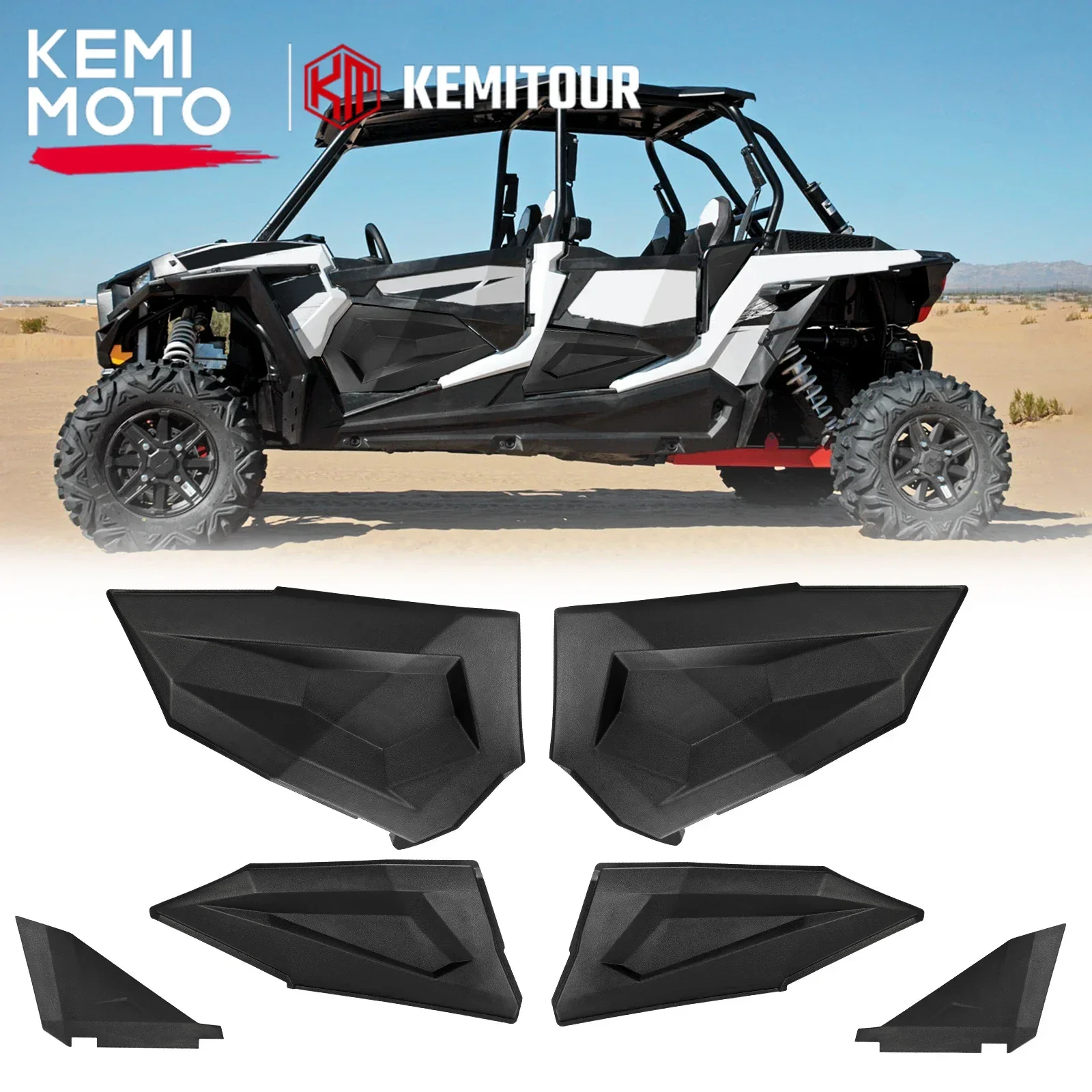 KEMIMOTO UTV #2879942 #2879509 Lower Doors Panel Inserts Compatible with Polaris RZR XP 1000 /RZR XP Turbo 2014-2023 2/4-Seat